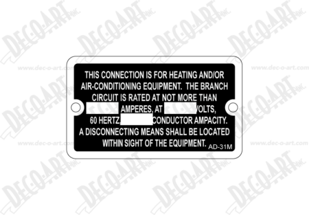 AD-31M aluminum graphic. Air conditioning connection (metal)