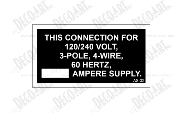 AS-32M: This connection 120/240 volt, blank amp (metal). Pack of 100.