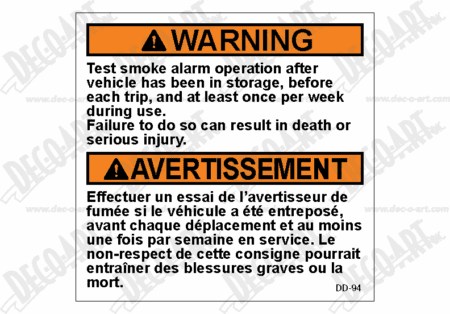 DD-94: Test smoke detector operation for Canada. Pack of 100.