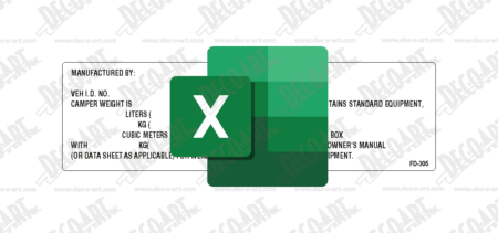 FD-305T template for imprinting variable data for FD-305