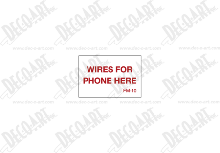 FM-10 label graphic. Wires for phone here.