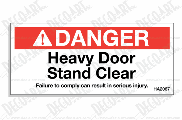 HA2067: Heavy door. Pack of 100.