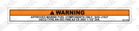 MR7009: Approved marine fuel components only. Pack of 100.