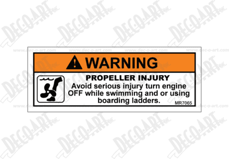 MR7065 Warning! Propeller injury