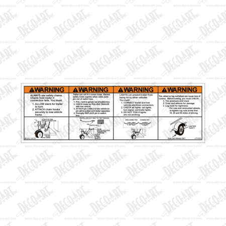 UT0025 label graphic. Gooseneck combo electric brake