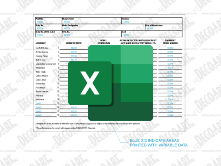 MH-001T template for imprinting variable data for MH-001