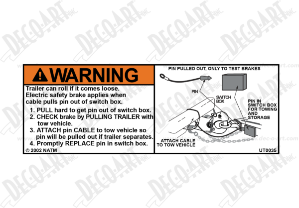 UT0035: Pintle & ring electric brake. Pack of 100.
