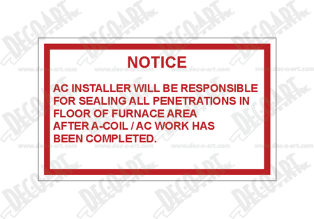 QP8001: AC Installer Responsible. Pack of 100.