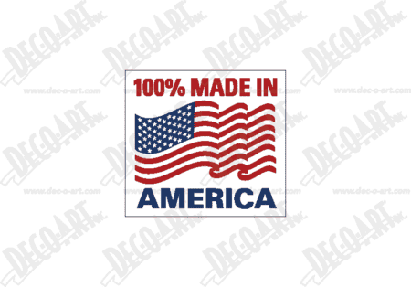 QV8005: 100% Made in America w/flag. Pack of 100.