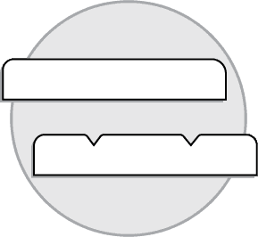 profiles of Deco-Form showing a smooth part vs a dented part