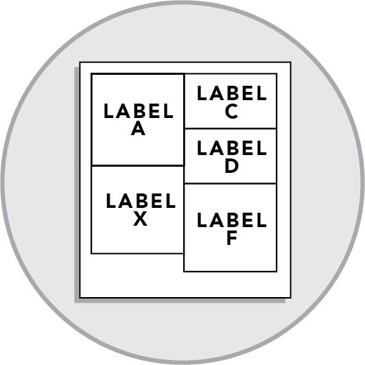 icon of label sheet layout