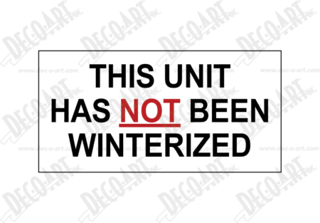 FD1038 This unit has NOT been winterized