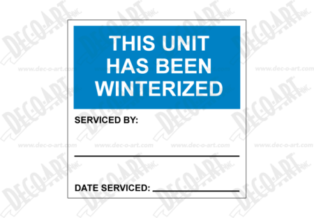 IB5002 Winterized Date Serviced